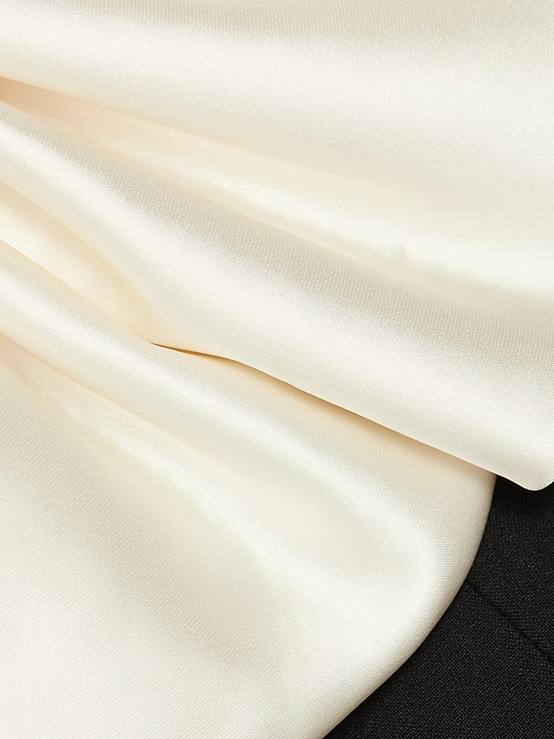 Kane Satin Bow Column Cocktail Dress