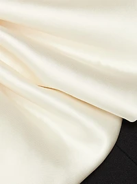 Kane Satin Bow Column Cocktail Dress