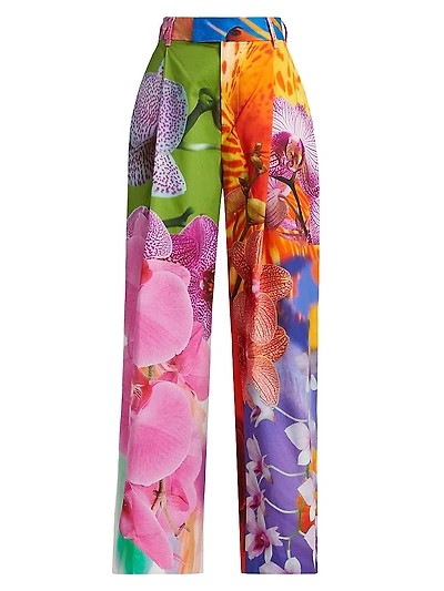 Party Orchid Floral Pants