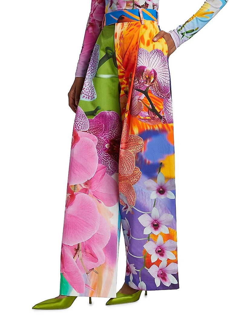 Party Orchid Floral Pants