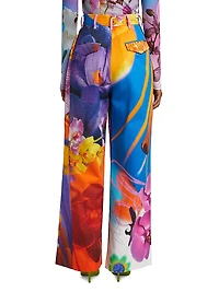 Party Orchid Floral Pants
