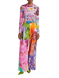 Party Orchid Floral Pants