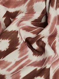 Ikat-Inspired Ruffled-Trim Blouse