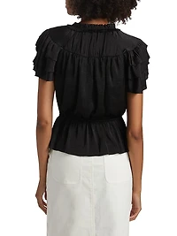Parachute Ruffled Peplum Top