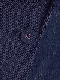 Stretch-Denim Single-Breasted Blazer