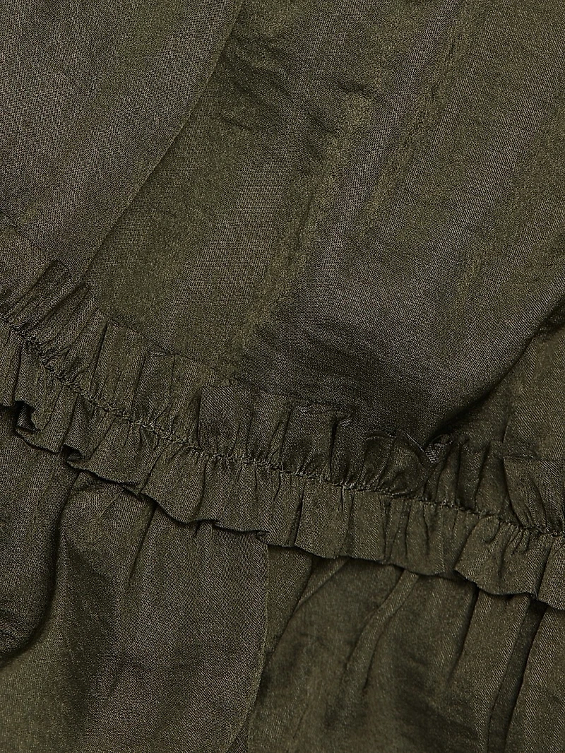 Parachute Ruffled Midi-Dress