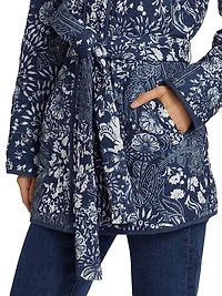 Paisley Cotton Tie-Waist Jacket