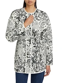 Paisley Cotton Tie-Waist Jacket