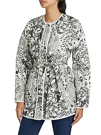 Paisley Cotton Tie-Waist Jacket