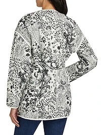 Paisley Cotton Tie-Waist Jacket