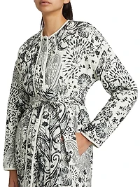 Paisley Cotton Tie-Waist Jacket