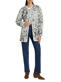 Paisley Cotton Tie-Waist Jacket