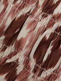 Ikat Smocked-Waist Minidress