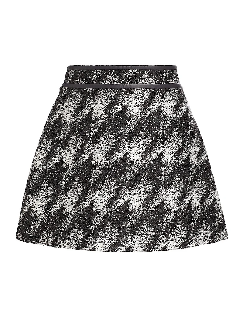 Two-Tone A-Line Miniskirt