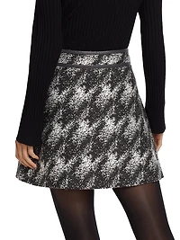 Two-Tone A-Line Miniskirt