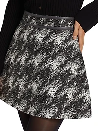 Two-Tone A-Line Miniskirt