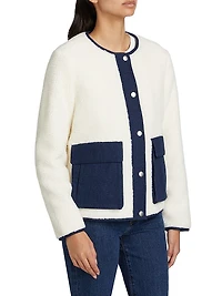 Faux-Sherpa & Denim Jacket