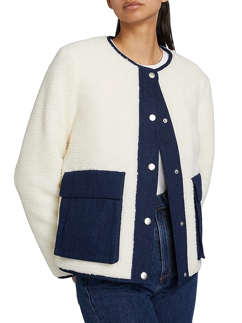 Faux-Sherpa & Denim Jacket