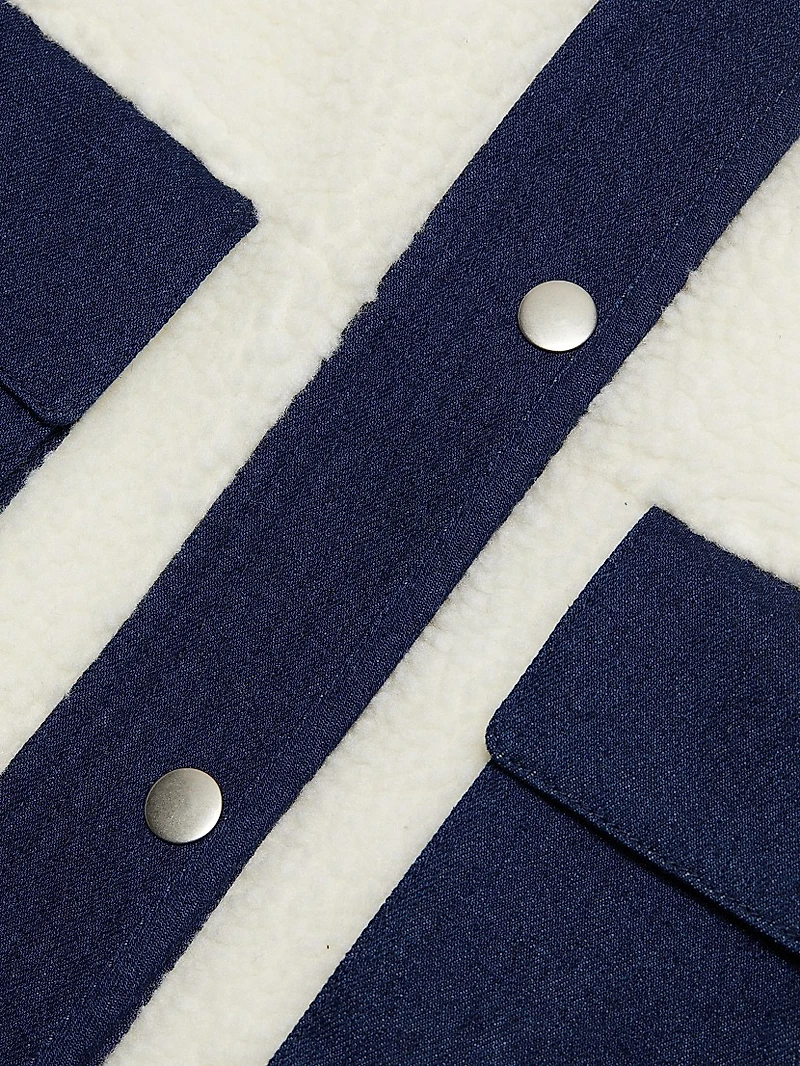 Faux-Sherpa & Denim Jacket