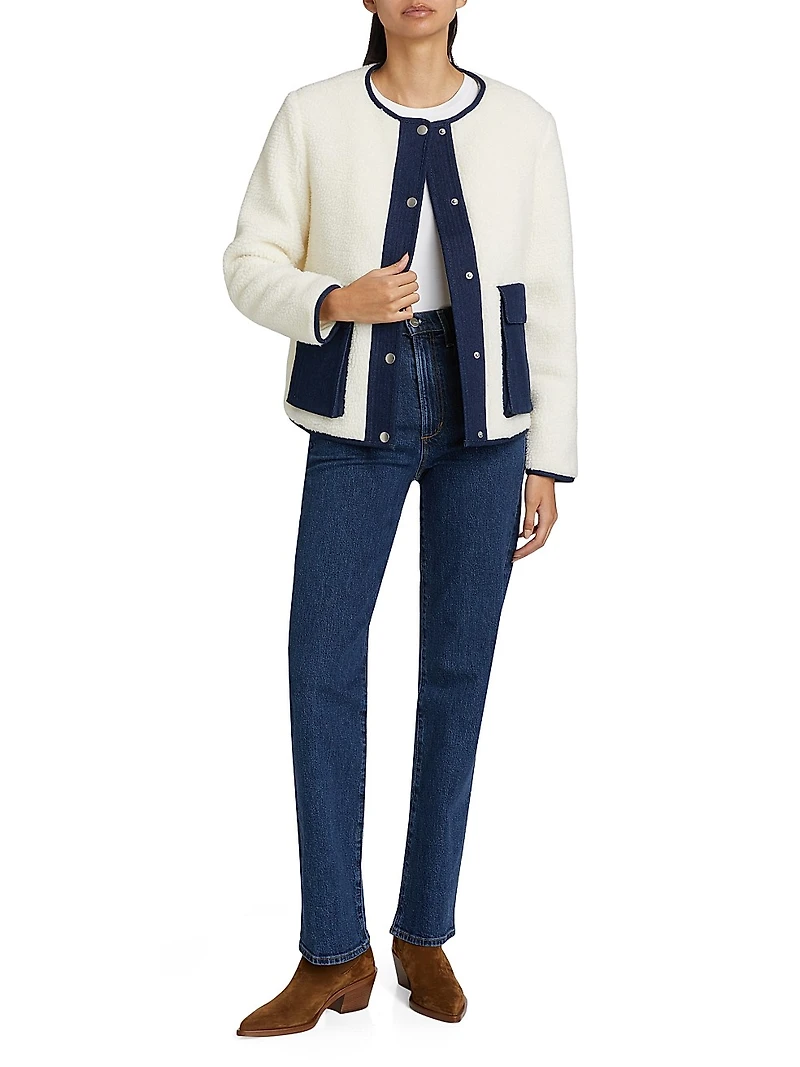 Faux-Sherpa & Denim Jacket