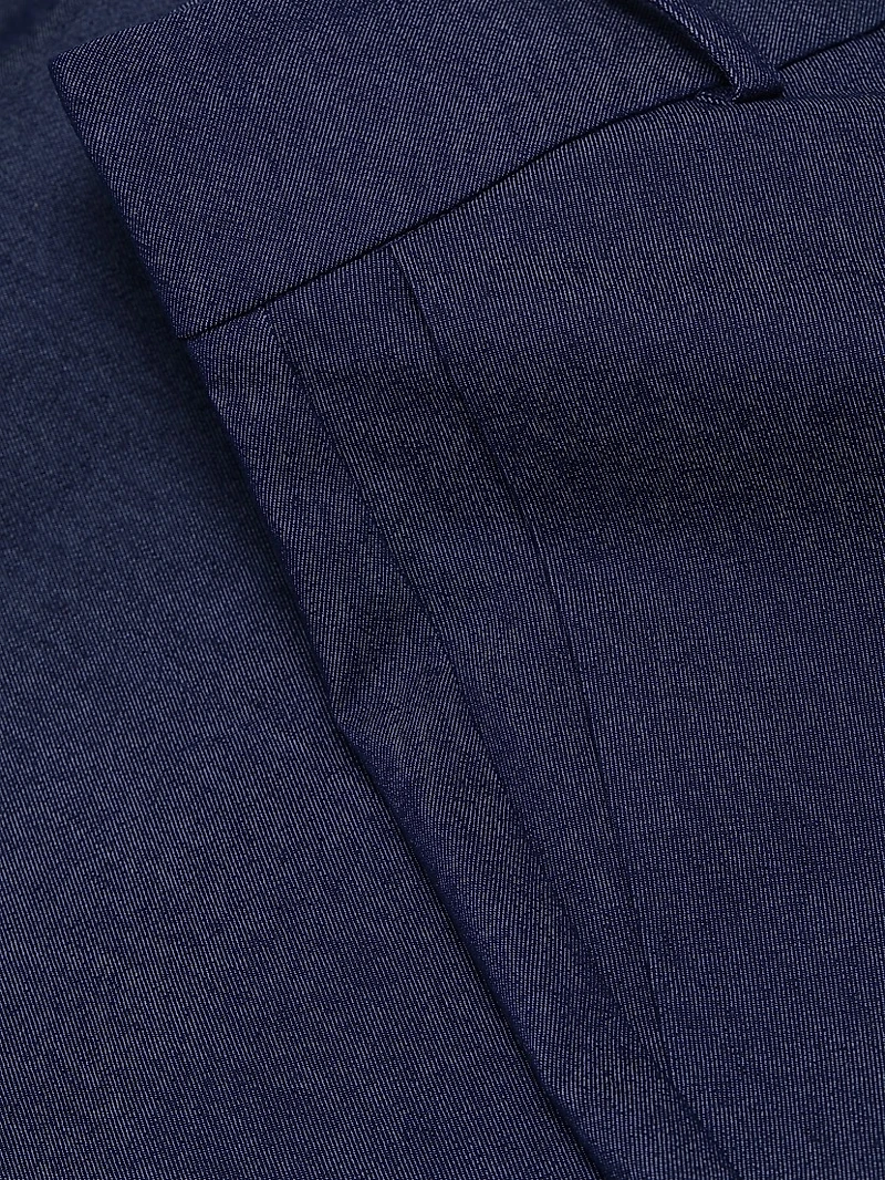 Stretch Denim Wide-Leg Pants