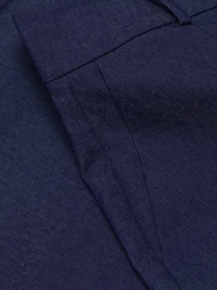 Stretch Denim Wide-Leg Pants