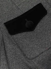 Velvet-Trim Military Blazer