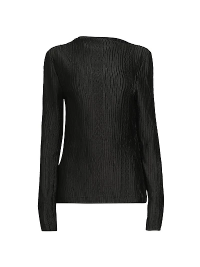 Sidonie Moiré Long-Sleeve Top