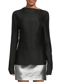 Sidonie Moiré Long-Sleeve Top