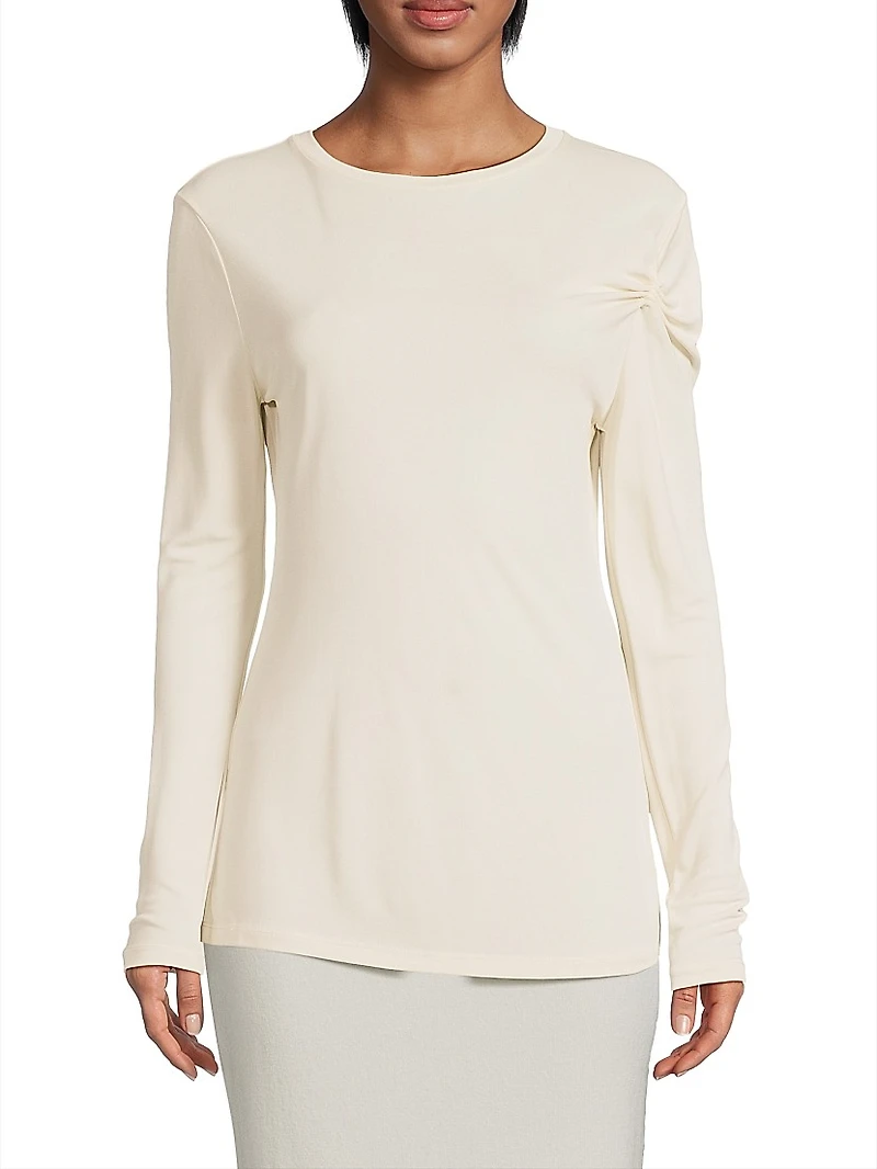 Jaquot Silk Long-Sleeve Top