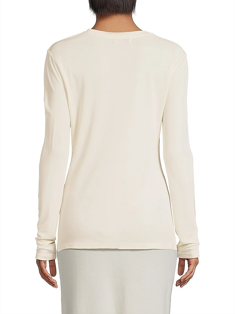Jaquot Silk Long-Sleeve Top