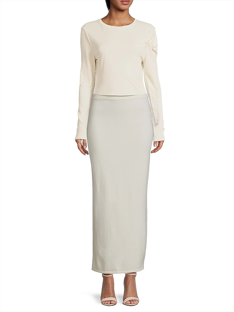 Jaquot Silk Long-Sleeve Top