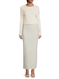 Jaquot Silk Long-Sleeve Top