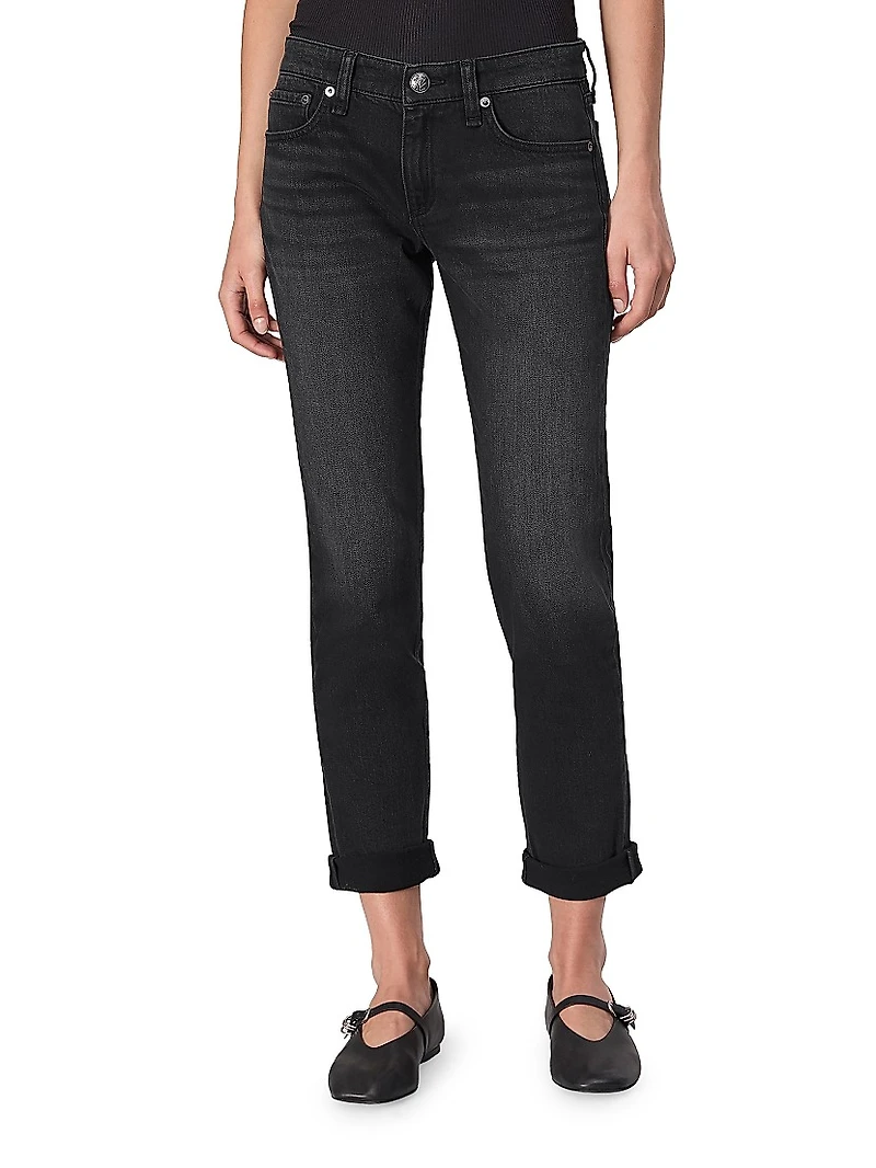 Dre Low-Rise Cropped Boyfriend Jeans