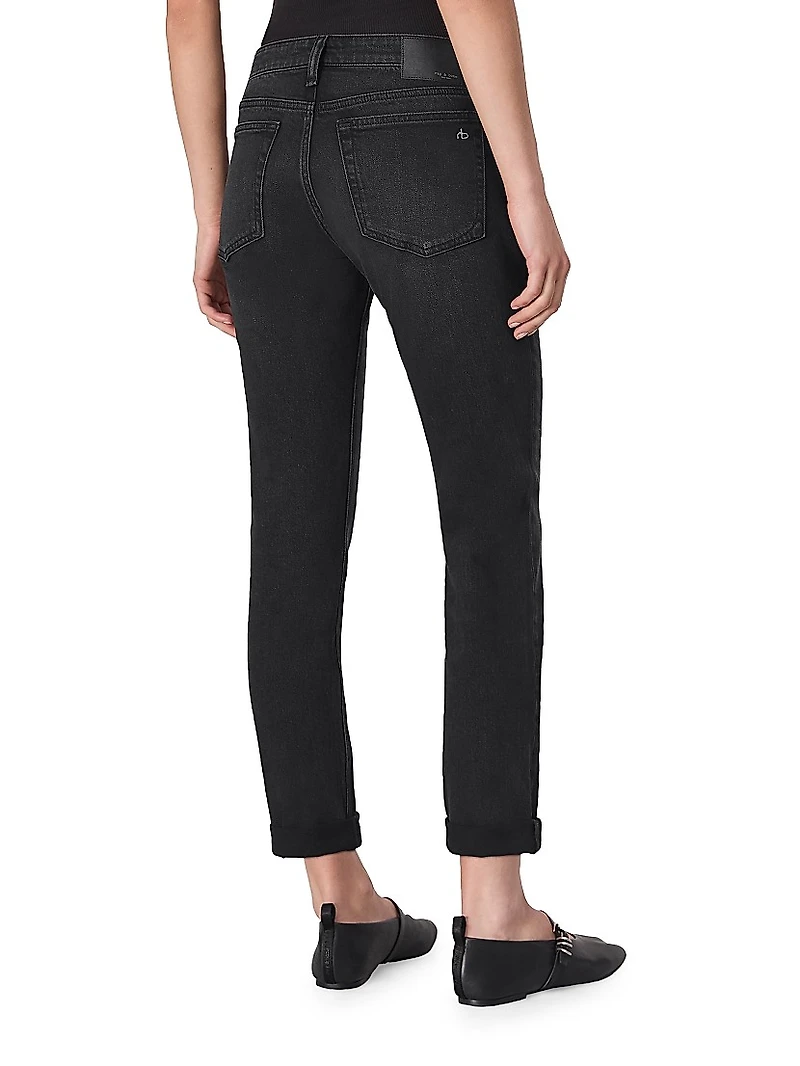 Dre Low-Rise Cropped Boyfriend Jeans