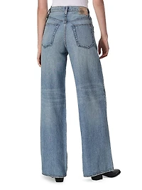 Featherweight Sofie Embellished High-Rise Wide-Leg Jeans