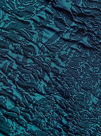 Floral Jacquard Balloon-Sleeve Dress