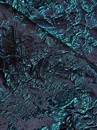 Abstract Metallic Jacquard Shirt Gown