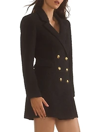 Bouclé Double-Breasted Blazer Minidress