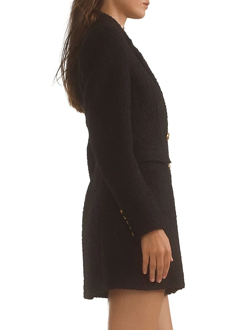Bouclé Double-Breasted Blazer Minidress