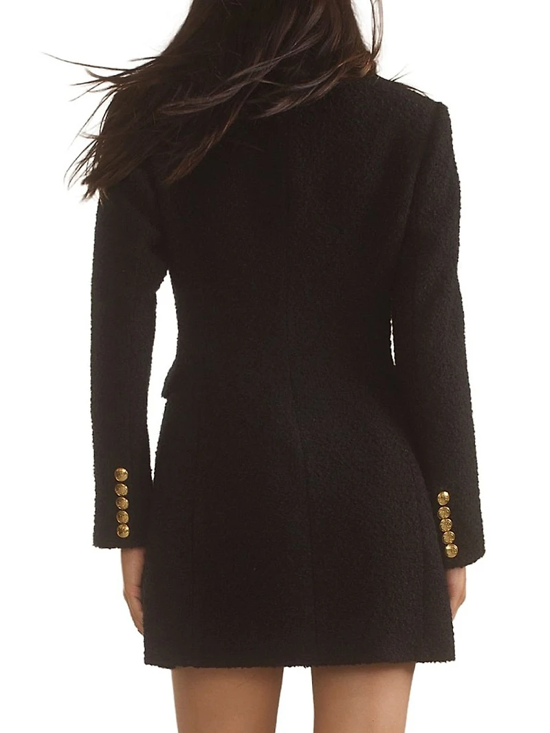 Bouclé Double-Breasted Blazer Minidress