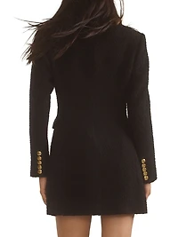 Bouclé Double-Breasted Blazer Minidress