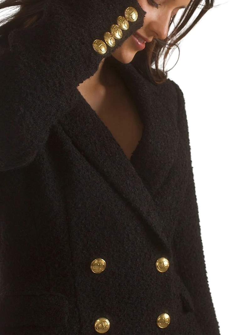 Bouclé Double-Breasted Blazer Minidress