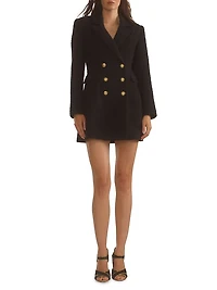 Bouclé Double-Breasted Blazer Minidress