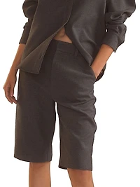 High-Rise Bermuda Shorts