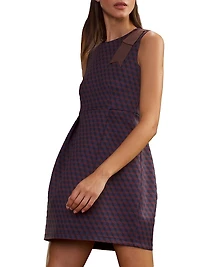 Shoulder Bow Bonded Minidress