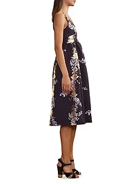 Bonded Cami Floral Midi-Dress