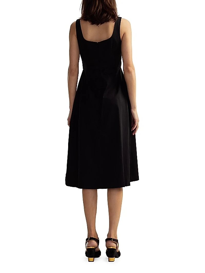 Floral Cotton Midi-Dress