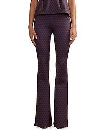 Bonded Fit & Flare Pants