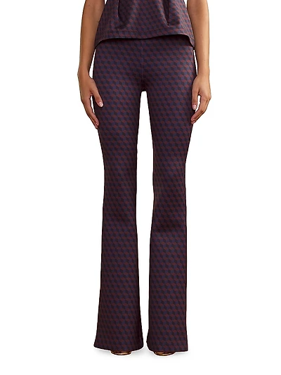 Bonded Fit & Flare Pants